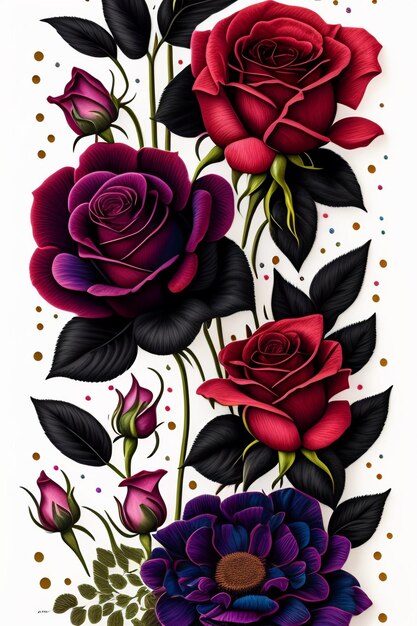 cream box design vector illustration realistic detailed 8k floral pattern magnolia rose