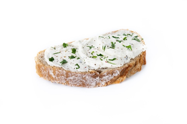 Pane tostato con crema di formaggio