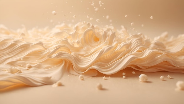 Cream color abstract particles wave background design wallpaper