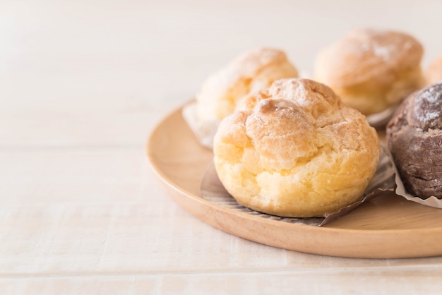 cream puff on plate