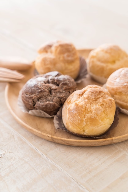 cream puff on plate