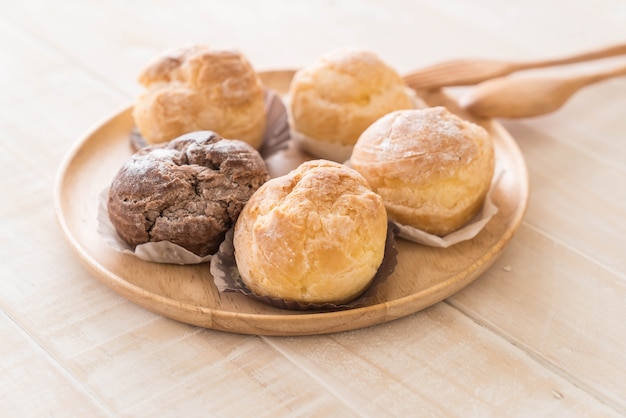 cream puff on plate