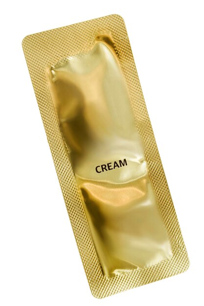 Photo cream sample isolated