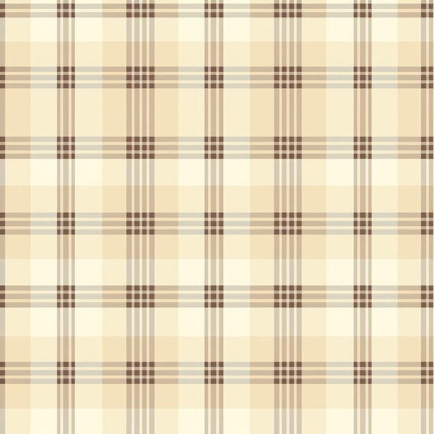 Cream Tartan Plaid Pattern Classic Japanese Simplicity With Cottagecore Vibes