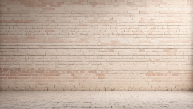 Cream and white brick wall texture background