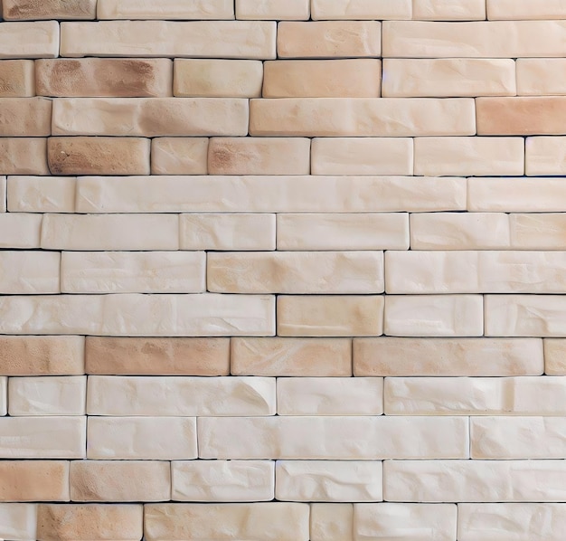 Cream and white brick wall texture background