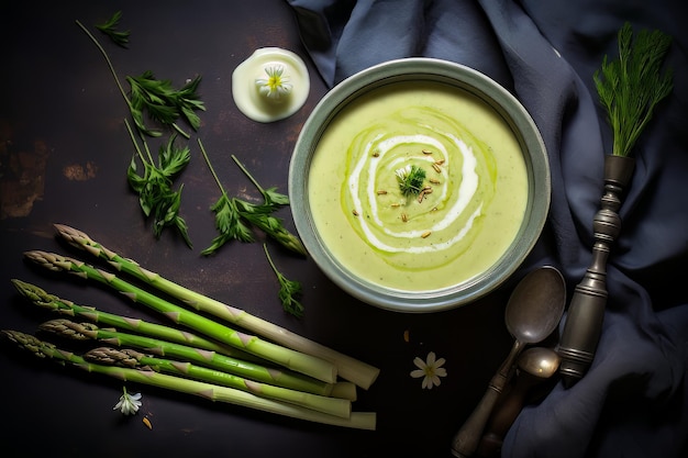 Creamy Asparagus Soup Vegan Recipe Voedselfoto