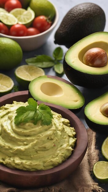 Photo creamy avocado delight fresh nutrientpacked goodness perfect for guacamole salads and healthy