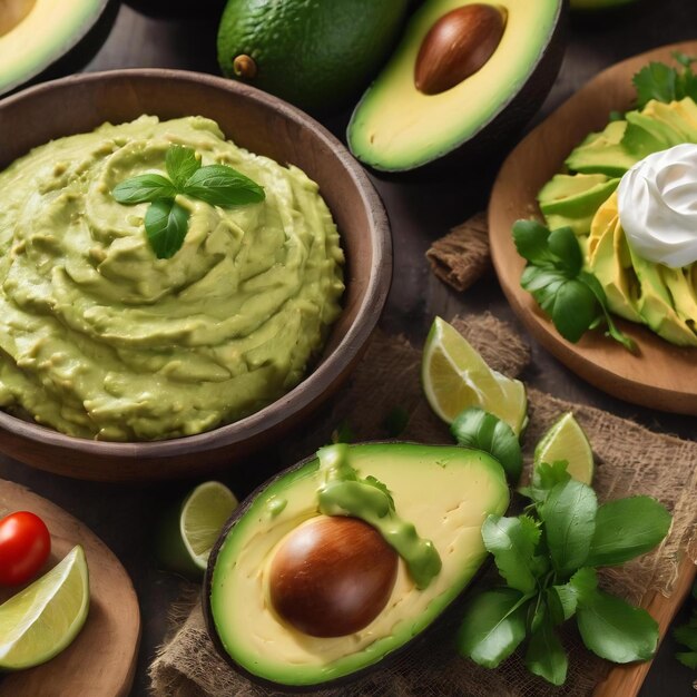 Creamy avocado verrukking verse voedingsstoffen verpakt goedheid perfect voor guacamole salades en gezond