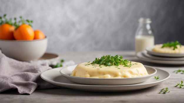 Foto maccheroni al forno cremosi e formaggio su uno sfondo pulito