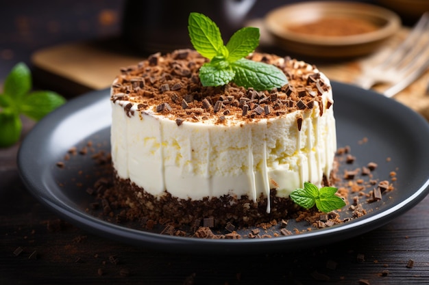 Creamy Cheesecake with Chocolate Shavings Rich and Decadent Dessert