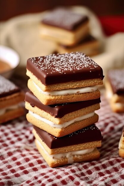 Creamy Chocolate Bliss Decadent Shortbread Sandwich Biscuit