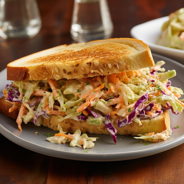 Creamy coleslaw with cabbage carrots