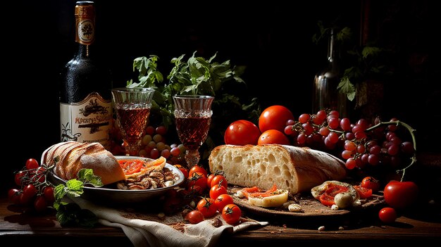 Foto crema confortevole deliziosa ciotola di zuppa di pomodoro con eleganza