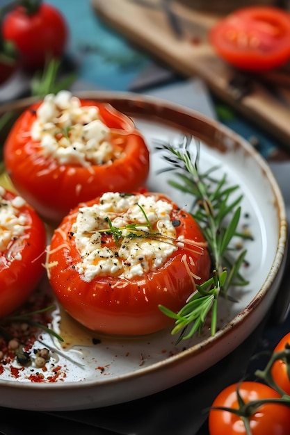 Creamy Cottage Cheese Gevulde Tomaten