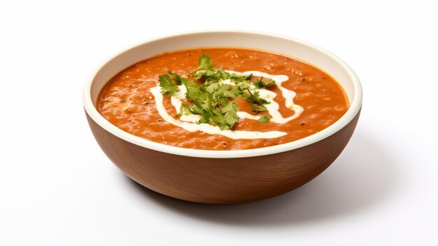 Creamy Daal Makhani Delight on white background