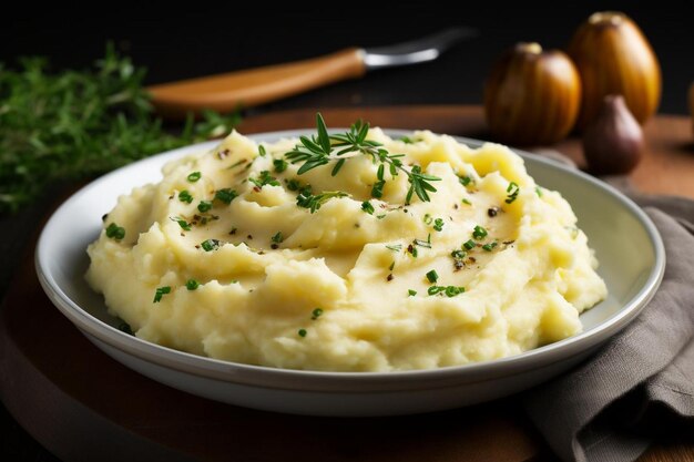 Photo creamy horseradish potato mash