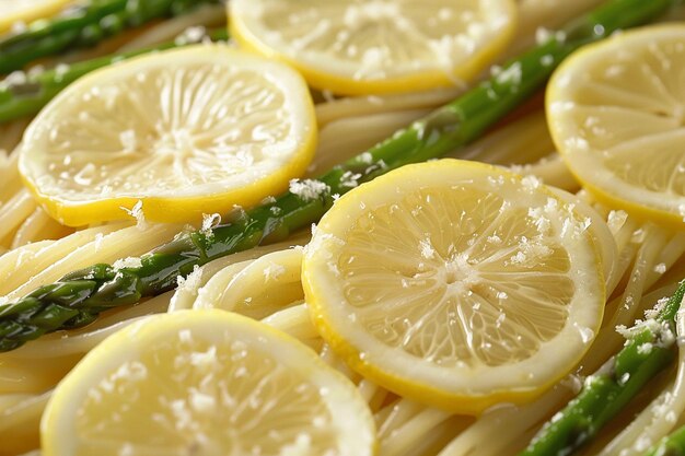 Creamy Lemon Asparagus Pasta pasta voedsel