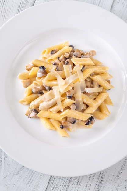 Creamy mushroom penne