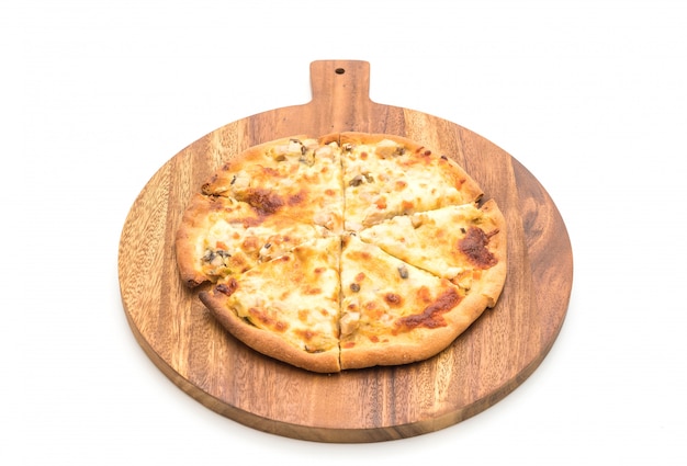 Photo creamy mushroom pizza