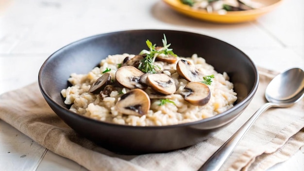 creamy mushroom risotto