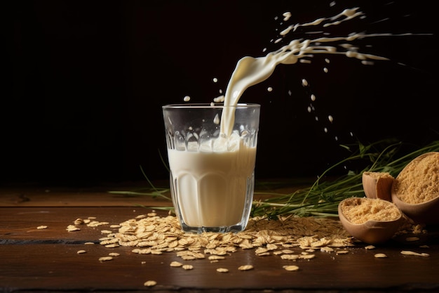 Creamy Oats glazen melk Genereren ai