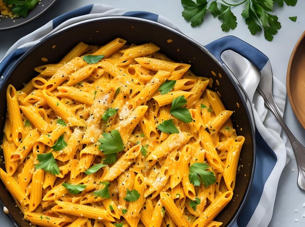 Creamy Pumpkin Penne vegan recipe