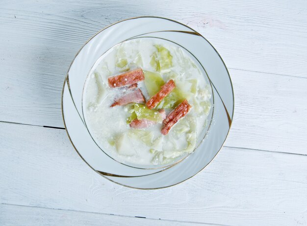 Creamy Reuben Soup  - American soup with cabbage and cream