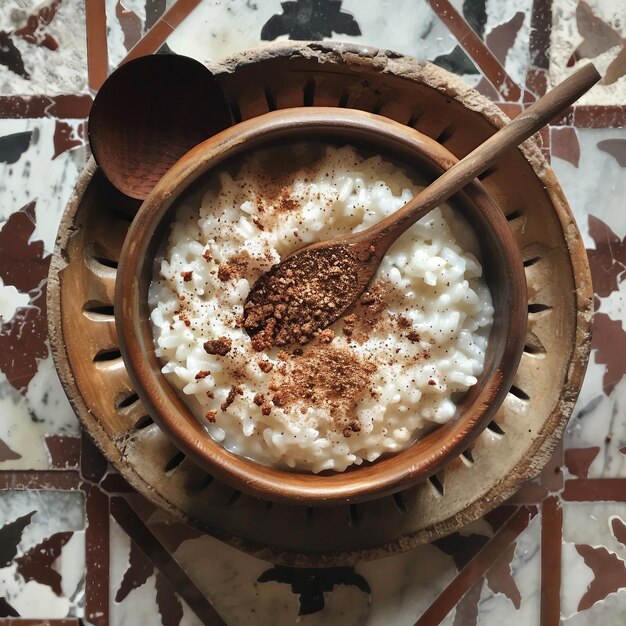 Creamy Rice Pudding Enhanced by Cinnamon