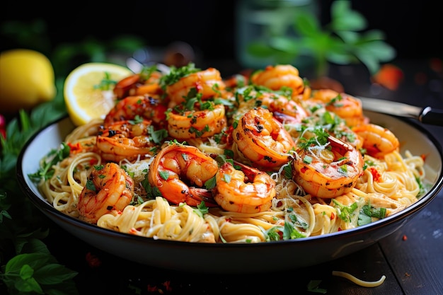 Creamy sphagetti Garlic Butter Shrimp