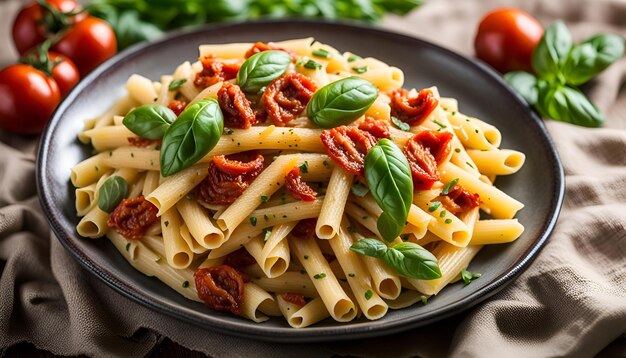 Creamy SunDried Tomato and Basil Pasta