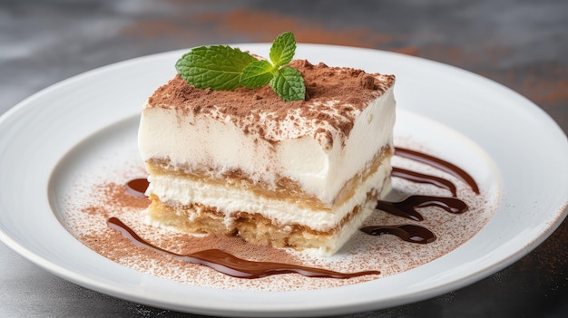 Creamy white tiramisu food