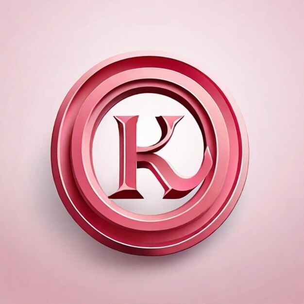 Фото Создать 3d-логотип с минималистскими элементами дизайна с использованием розового цвета для передачи простоты и элегантности