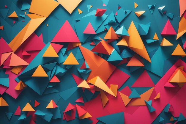 Create an abstract geometric background featuring only triangles