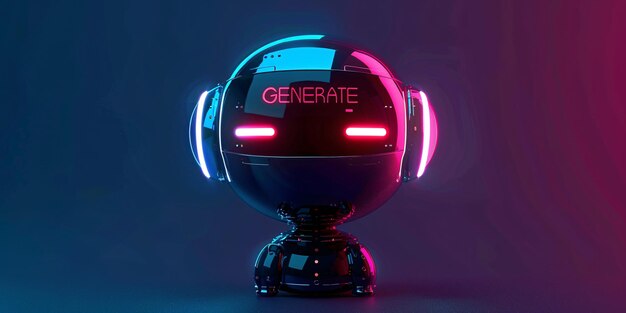 Создание текстов и изображений, сгенерированных искусственным интеллектом, с помощью кнопки пользовательского интерфейса с помощью компьютерного помощника с использованием науки о данных и 3D-иллюстраций