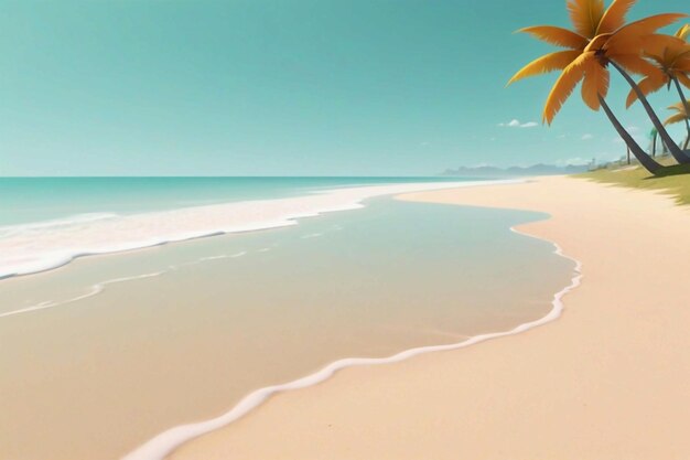 色の背景にアニメーションされたビーチを作成します