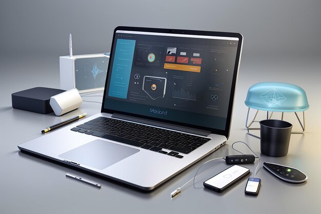 Create animated electronic device mockups for interactive web presentations