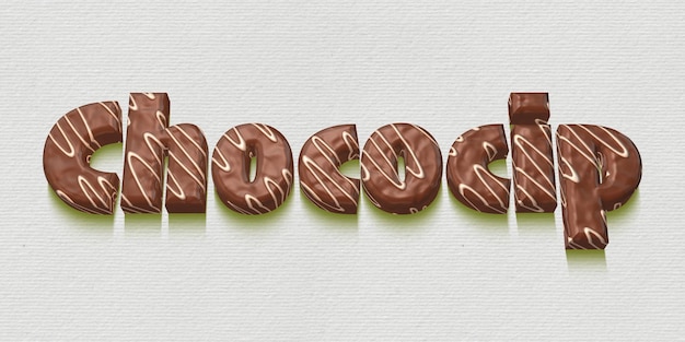 Photo create a chocolate cookie text effect in adobe photoshop