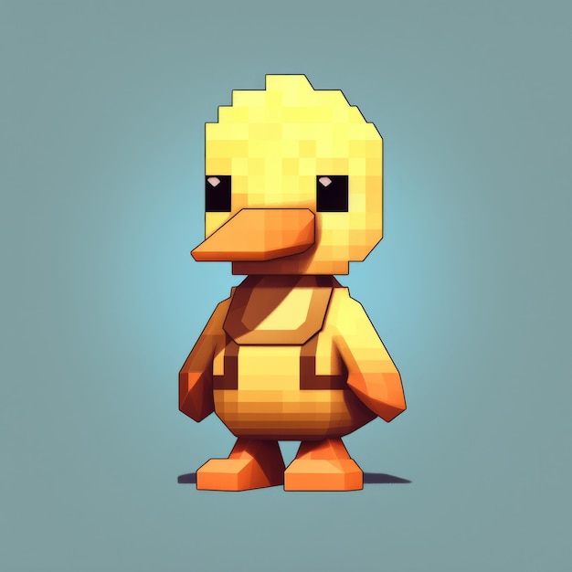 pixel art of Dewart aka Duck!Sans