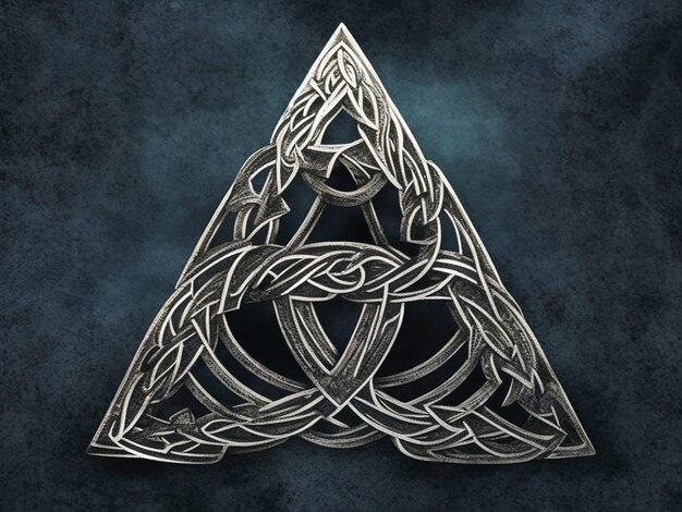 Photo create a design with the nordic triquetra for a tshirt4k image downloade