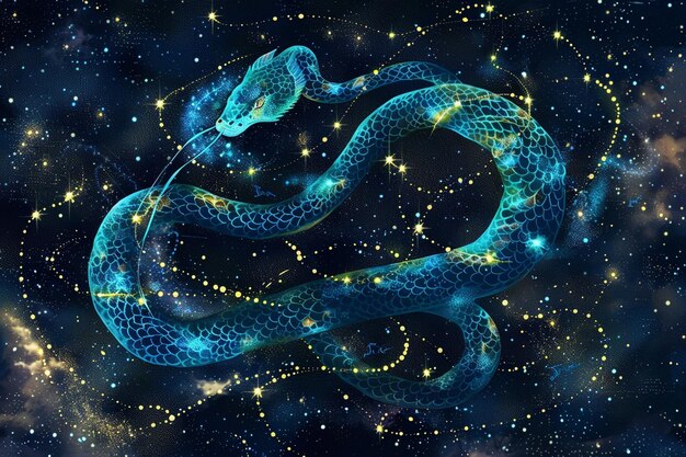 Create a digital painting of the constellation Ser generative ai