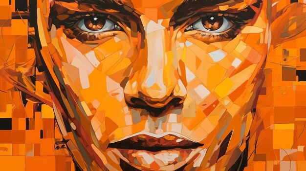 Create An Emineminspired Abstract Painting With Orange Colors