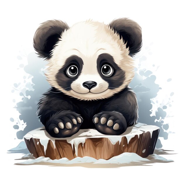 Create an endearing panda giving a warm hug