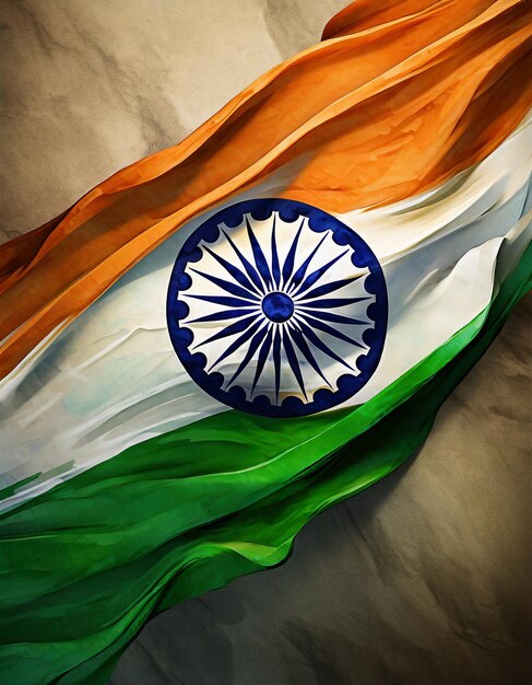 Create a flag that encapsulates India's aspiration independence day indian republic day