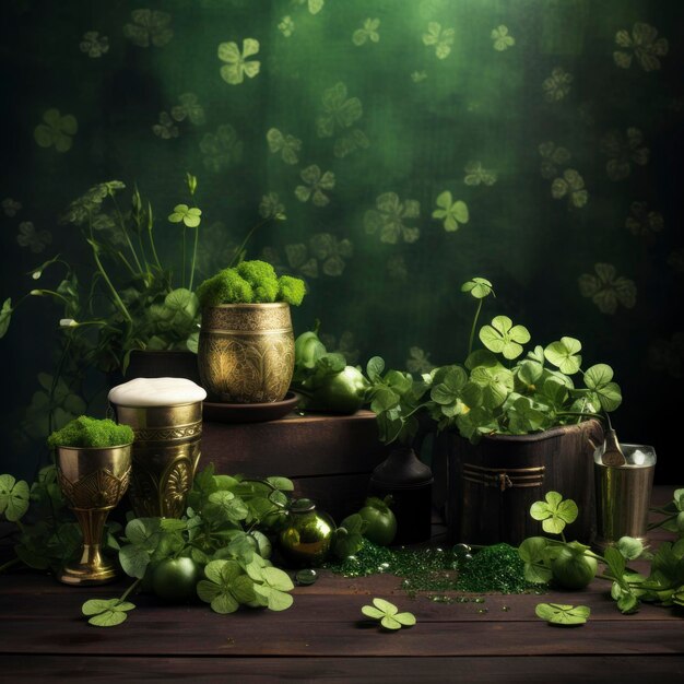 Create an irish looking st patricks day background design
