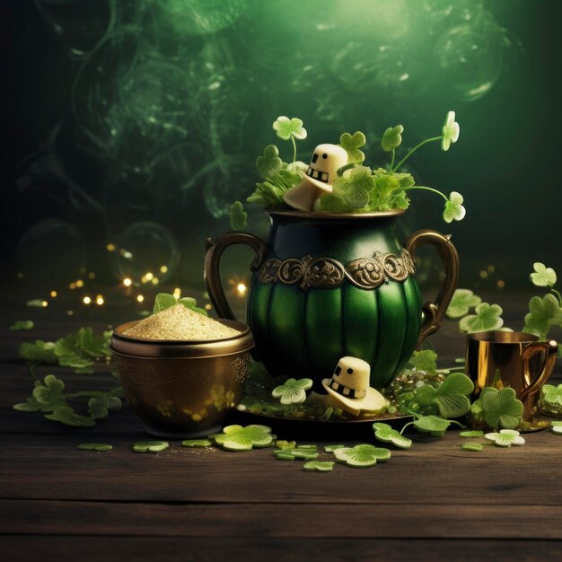 Create an irish looking st patricks day background design