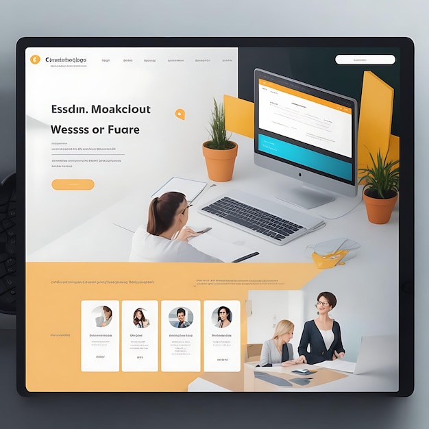 Create a mockup for a webbased platform for online learning and courses