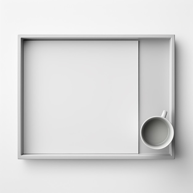 Create a realistic paper tray mockup