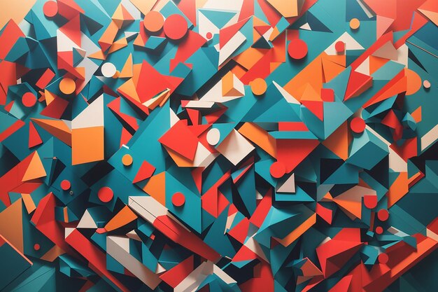 Create a stepbystep tutorial for designing an abstract geometric background