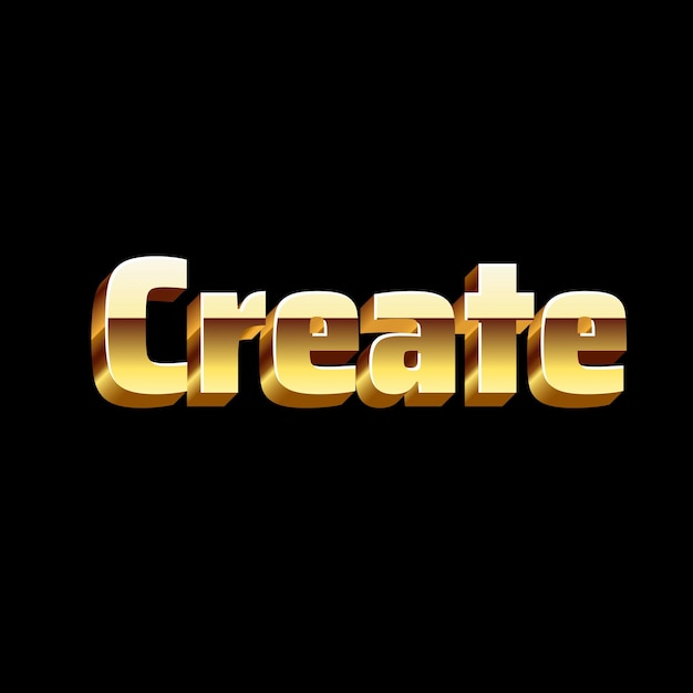 Create text words effect gold photo jpg image 3d